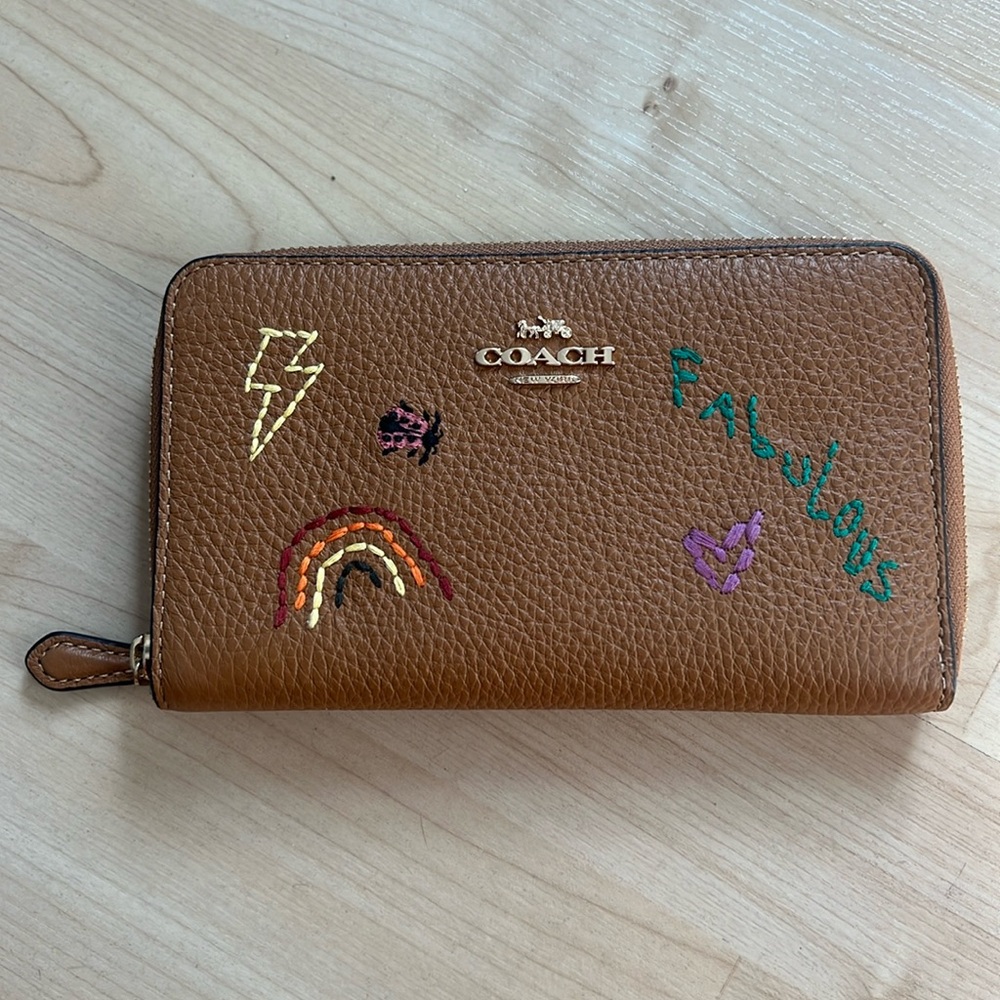Brand new brown coach, wallet